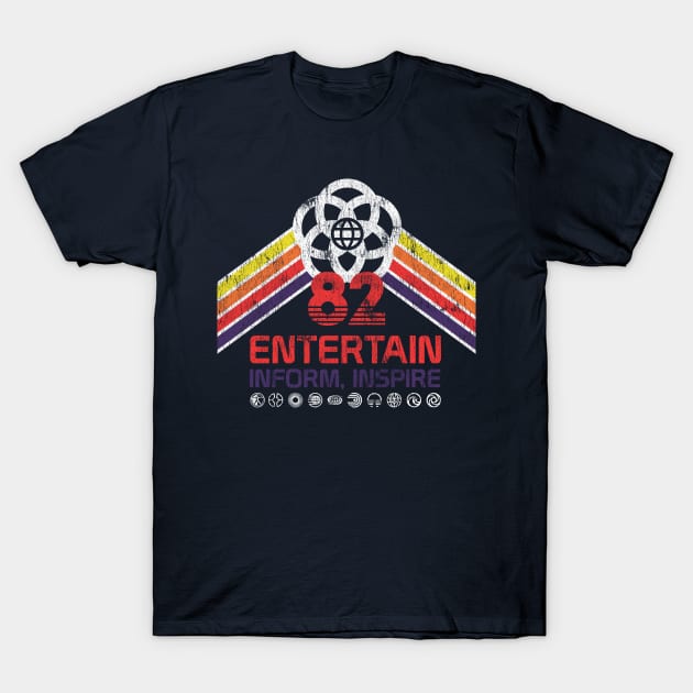 Epcot Center 1982 Vintage Pavilion Logo - Entertain, Inform, Inspire - Retrocot T-Shirt by retrocot